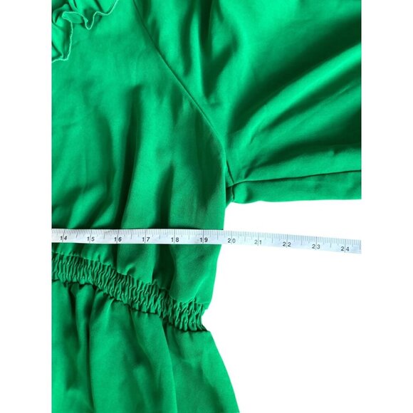Emery Rose Womens Green Ruffled Dress - Picture 5 of 6